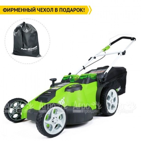 Газонокосилка аккумуляторная GreenWorks G-Max G40LM49DB 40V 49 см Twin Force (без батареи и зарядного устройства) в Рязани