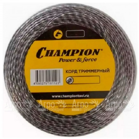 Корд триммерный Champion Tri-twist 3.0мм, 50м (витой треугольник)+нож  в Рязани
