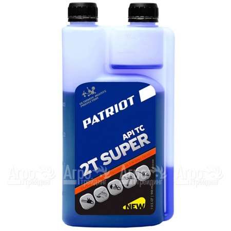 Масло полусинтетическое с дозатором Patriot Super Active 2T 0.946 л для 2-х тактных двигателей  в Рязани