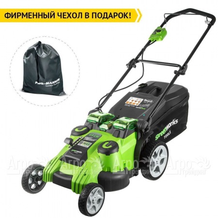 Газонокосилка аккумуляторная GreenWorks G40LM49DBK4  в Рязани