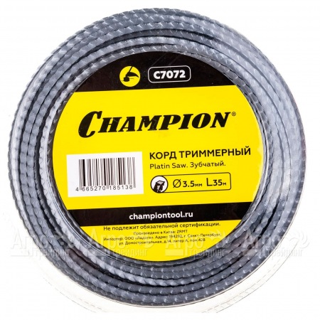 Корд триммерный Champion Platin Saw 3.5мм, 35м (зубчатый)+нож  в Рязани