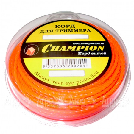 Корд триммерный Champion Twisted Square 2.4мм, 12м (витой квадрат)  в Рязани