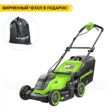 Газонокосилка аккумуляторная GreenWorks GD40LM411 4 Ач в Рязани