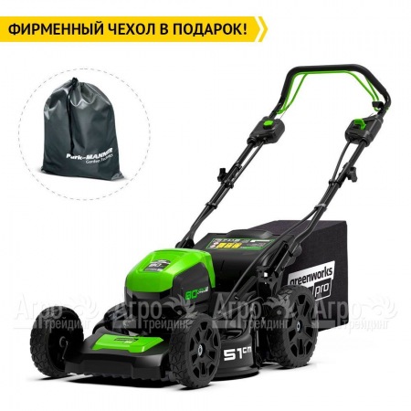 Газонокосилка аккумуляторная GreenWorks GD80LM51SP (без аккумулятора и зарядного устройства) в Рязани