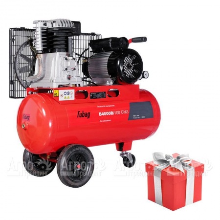 Компрессор ременной одноступенчатый Fubag B4000B/100 СМ3 + катушка со шлангом  в Рязани