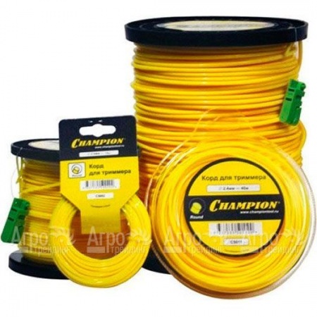Корд триммерный Champion Round 3.0мм, 164м (круглый)+нож  в Рязани