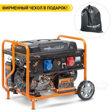 Бензогенератор Daewoo GDA 8500 DPE-3 DUAL POWER 220-380 7 кВт в Рязани