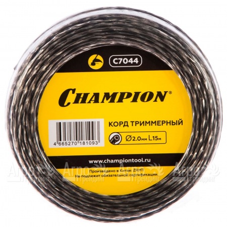 Корд триммерный Champion Tri-twist 2.0мм, 15м (витой треугольник)  в Рязани