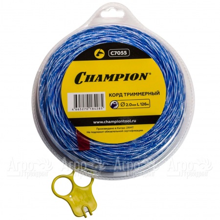 Корд триммерный Champion Sky-cutter 2.0мм, 126м (витой квадрат)+нож  в Рязани