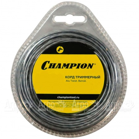 Корд триммерный Champion Alu Twist 2.0мм, 13м (витой)+нож  в Рязани