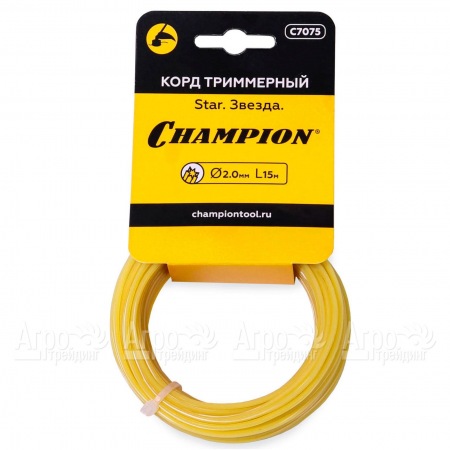 Корд триммерный Champion Star 2.0мм, 15 м (звезда) в Рязани