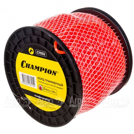 Корд триммерный Champion Twisted Square 4.0мм, 95м (витой квадрат)+нож  в Рязани